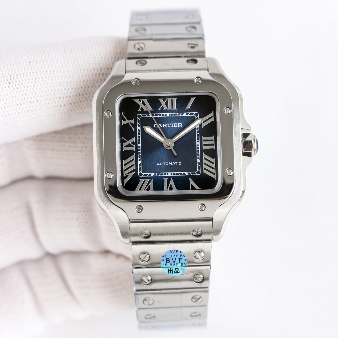 Cartier Santos de Cartier Blue Dial — Cartier luxury replica watch