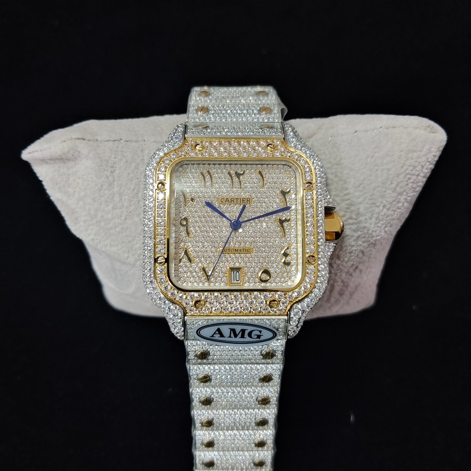 Cartier Santos de Cartier Moissanite Bracelet — Cartier luxury replica watch