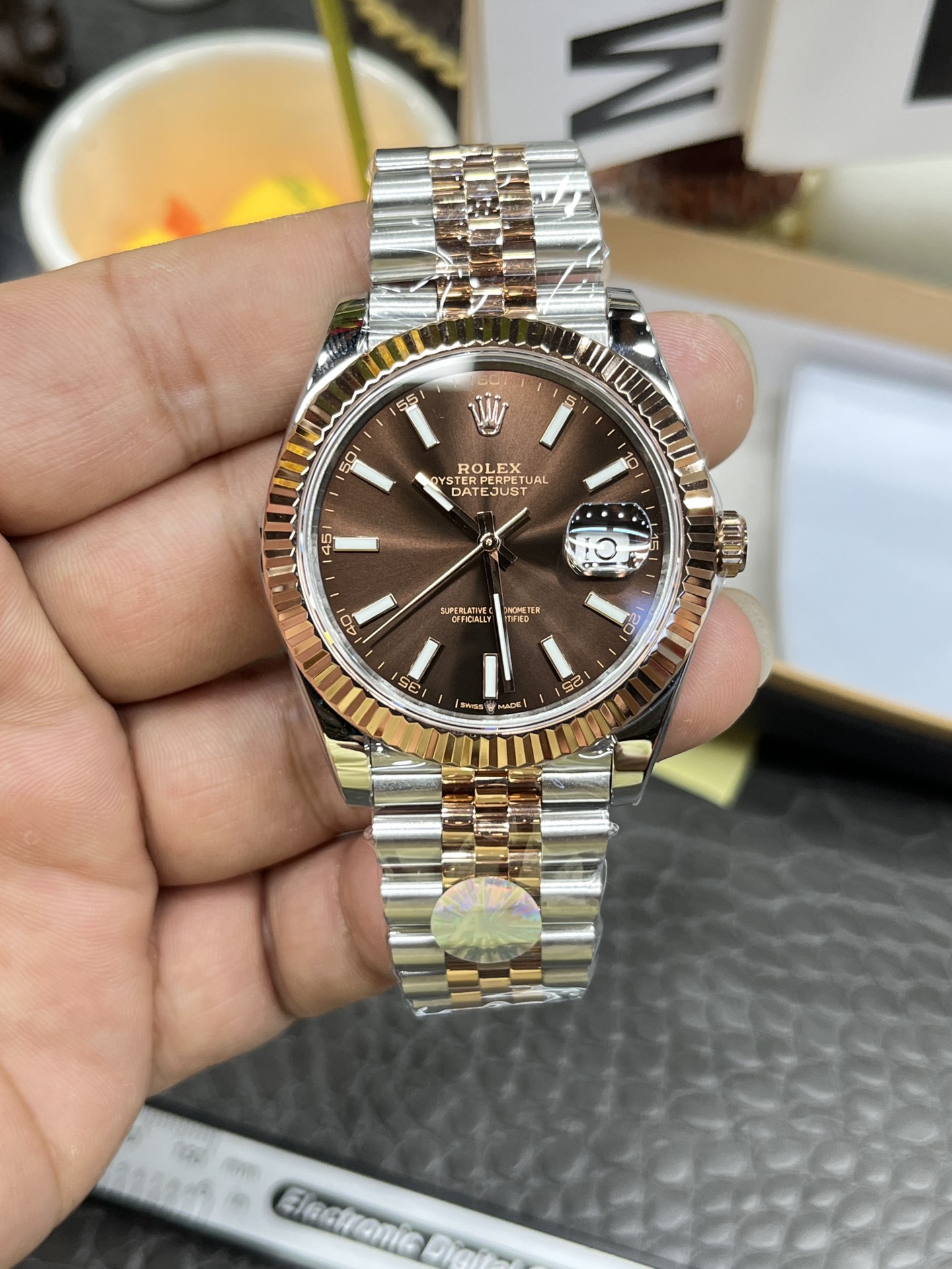 Date Just  Chocolate — Rolex luxury replica watch