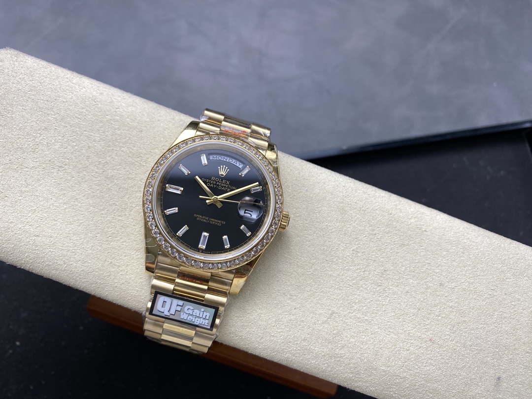 Day Date Black Dial Diamond Bezel  5