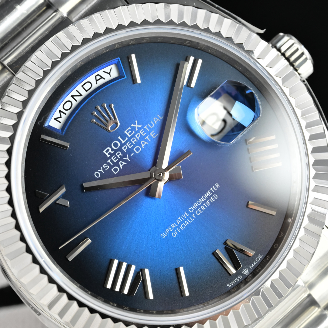 Day Date Blue Dial Roman  4