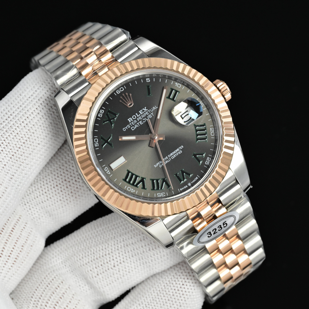 Rolex wimbledon Rose Gold — Rolex luxury replica watch